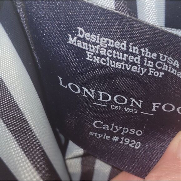 London Fog Calypso Carry On Luggage Travel Bag Suitcase Navy Blue - Picture 11 of 16